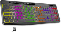 AD ADVANCE R Type Vezeték Nélküli Billentyűzet - Csendes, Tölthető, RGB Háttérvilágítás, Francia Kiosztás, Windows/Mac Kompatibilis 1