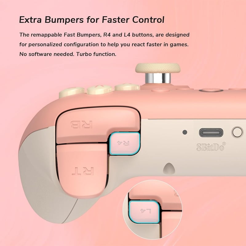 8bitdo Ultimate 2C Vezeték Nélküli Kontroller PC és Android Eszközökhöz - Hall-Effekt Joystick, 1000 Hz Válaszidő, Programozható Gombok, Tur