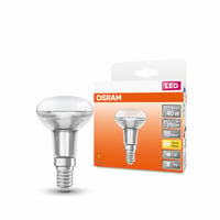 Bec LED OSRAM LED Star R50 cu dulie E14, 2,6W, 210lm, alb cald 2700K, unghi fascicul 36°, 1 buc (ambalaj original deteriorat/lipsă) 2