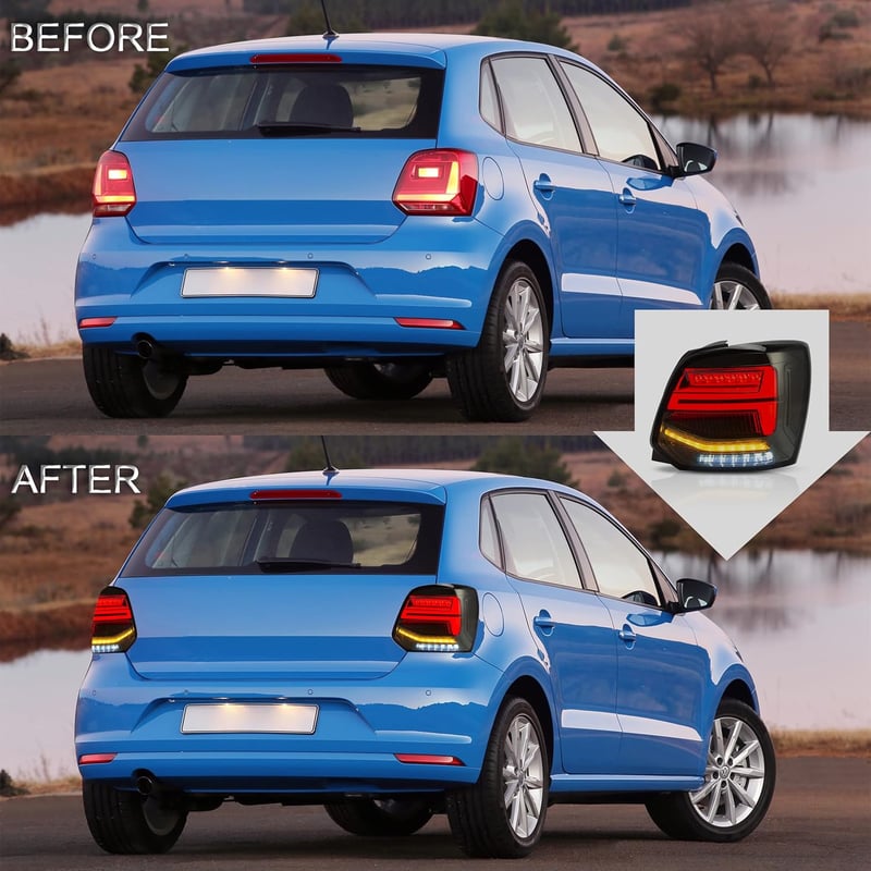 VLAND LED hátsó lámpa Polo 6R 6C 2011-2017 modellekhez, szekvenciális irányjelzővel