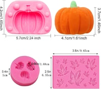 Szilikon Halloween Tök és Juharlevél Sütőforma Szett - 3D Süteménydíszítő 6
