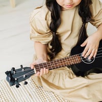 MuzcYM Ukulele Hangolókulcsok - 2L2R Klasszikus Stílusú Hangológépek 4 Húros Ukulele és Gitár Basszushoz - Fekete Acélötvözet 4