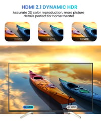 SNOWKIDS 8K HDMI Kábel 48Gbps, Férfi-Férfi, Ultragyors Adatátvitel 3