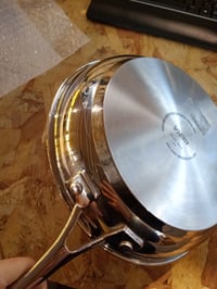 Tigaie din oțel inoxidabil Beka Chef 20 cm, inox 18/10, compatibilă cu inducție și toate tipurile de plite, cu urme vizibile de utilizare 4