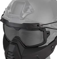 OAREA Taktikai Sisak Védőszemüveg Levehető Arcmaszkkal - Airsoft, Paintball Felszerelés Felnőtteknek, Fekete, Állítható Pántokkal 3