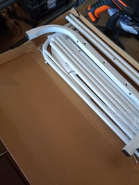 edihome Dvostruki stalak za odjeću s policom za cipele, metalni, bijeli, 110x150x54 cm, dvorazinski stalak za organizaciju odjeće s policom za obuću 4