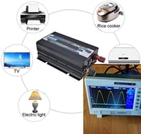 Reiner 3000W szinuszos inverter, 12V-220V, alumínium, kijelzővel - Fekete 3