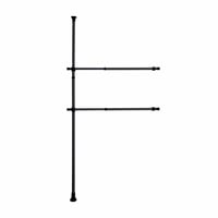 Bară orizontală suplimentară pentru suportul telescopic de haine WENKO Herkules, din metal, extensibilă până la 120 cm, negru — set incomplet (doar barele pentru o parte, fără cleme) 2
