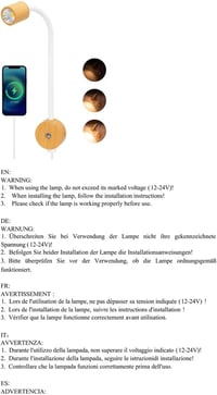 SUPAREE 12V LED lámpa lakóautóba, USB-vel, szabályozható, meleg fehér és kék fénnyel 8