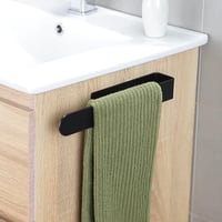 Taozun Öntapadós Törölközőtartó 30 cm - Fekete Rozsdamentes Acél Fürdőszobai Fali Rúd Fúrás Nélkül - Konyhába és Fürdőbe 2
