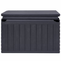 Záhradný úložný box VOUNOT XL 280 litrov, 116x44x55 cm, antracit — dva zlomené bočné rohy krytu (vystavený kus) 1
