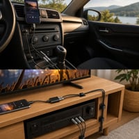 Glazbeni set s organizatorom kabela: USB-C adapter + Y-razdjelnik + 30x držač kabela 1
