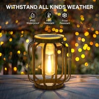 BUCASA 8 cm-es Napelemes Kerti Lámpa Alkatrész Szett - 2 db Átlátszó LED Fedél Panel, IP65 Vízálló Cseretető Kültéri Szolár Lámpákhoz 6