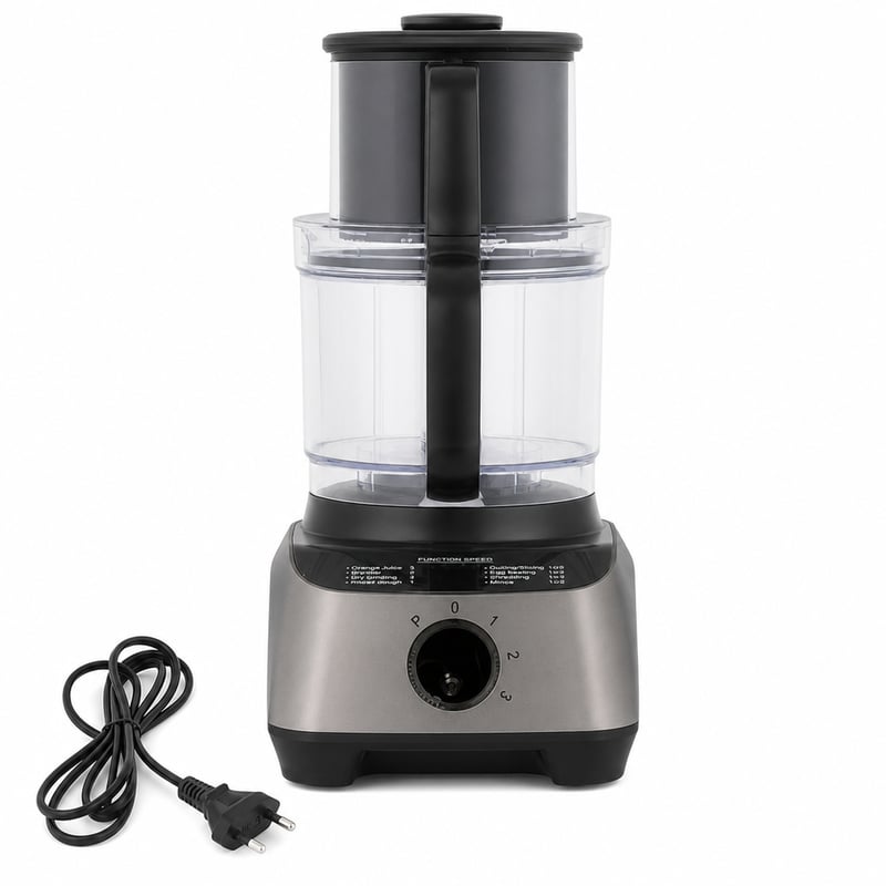 YASHE 11-u-1 multifunkcionalni kuhinjski robot, posuda od 2,5 l, 1,5 l — neispravan, za dijelove: utisnut dio prekidača (stanje: vidi drugu sliku)