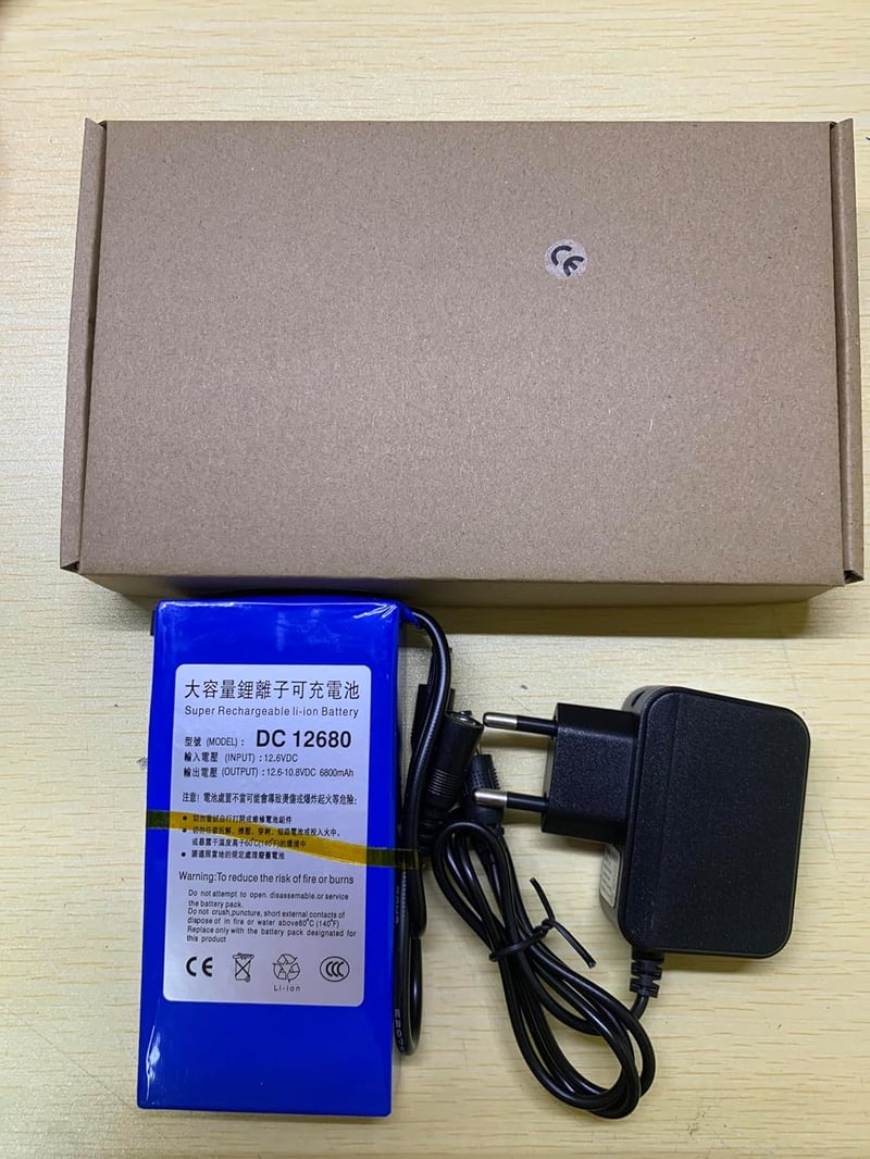 JIAN YA NA 12V 6800mAh DC12680 Hordozható Akkumulátor Videokamerákhoz