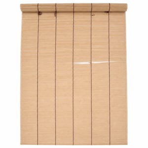 vidaXL Bambusz Roló Barna 80x160 cm – Felgöngyölíthető Ablakárnyékoló, Természetes Bambusz – sérült roló (egy helyen sérült)