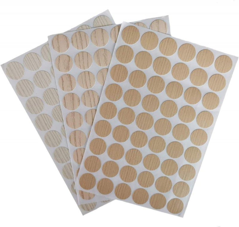 Öntapadós PVC Csavarfedő Kupakok Bútorokhoz - 21mm, 162db