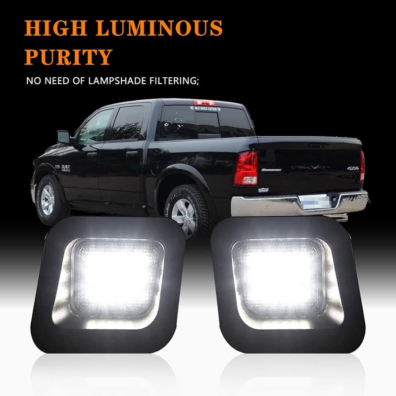 Dodge Ram LED rendszámtábla-világítás, füstüveg, 6500K, 2db