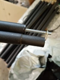 Set de 2 stâlpi telescopici pentru prelată Muyohix, stâlpi reglabili pentru camping — suprafață uzată, cu urme de rugină (stare: vezi a 2-a fotografie) 3