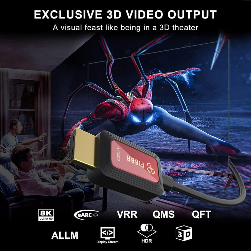 Ugreen 8K HDMI 2.1 Kábel 7.5m, 48Gbps, HDR, eARC - Bontott