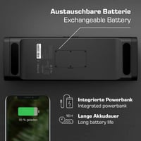 DOCKIN D FINE+ 2 Bluetooth Hangszóró, 50W, IPX5 Vízálló, 16 Órás Üzemidő, Powerbank Funkcióval, 3 DSP Hangszínszabályzóval, Fekete 6