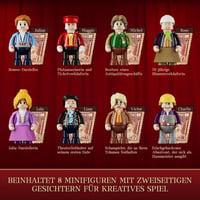 FUNWHOLE Erkély Színház Építőkészlet - Shakespeare Jelenettel, 2445 Darabos Gyűjtői Szett, Kreatív Városi Ház Modell Felnőtteknek és Tinédzs 3