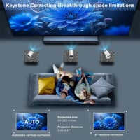Thunrlge HY300 Mini Projektor 4K Kompatibilis - WiFi 6, BT5.2, Android 11, Netflix, 180° Forgatható, Automatikus Keystone Korrekció, HDMI/US - Standard" or "Vivid 4