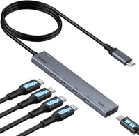 Aceele USB 3.0 Hub 4 portos, MacBook/iMac/Windows laptop kompatibilis, 1,2m kábel 1