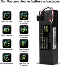 Mspalocell 6200 mAh 14.8V Pótakkumulátor Xiaomi Mop, Mop 2s, Mop Pro Robotporszívóhoz - Lítium-ion Csere Akku STYTJ02YM 9