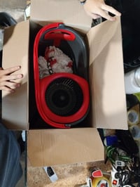Vileda Turbo 2in1 mikrovláknová mopovacia súprava s pedálovou odstredivkou, teleskopickou tyčou a vedrom, červeno-biela, 5-litrová 2