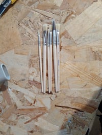 Set de pensule pentru începători Pelikan, 6 buc. (incomplet, utilizat) – 5 pensule cu păr natural și 5 pensule cu peri sintetici pentru școală, dimensiuni variate (4-12) 4