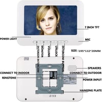 7 colos HD WiFi videó kaputelefon rendszer, biztonságos lakásinterfonnal 4