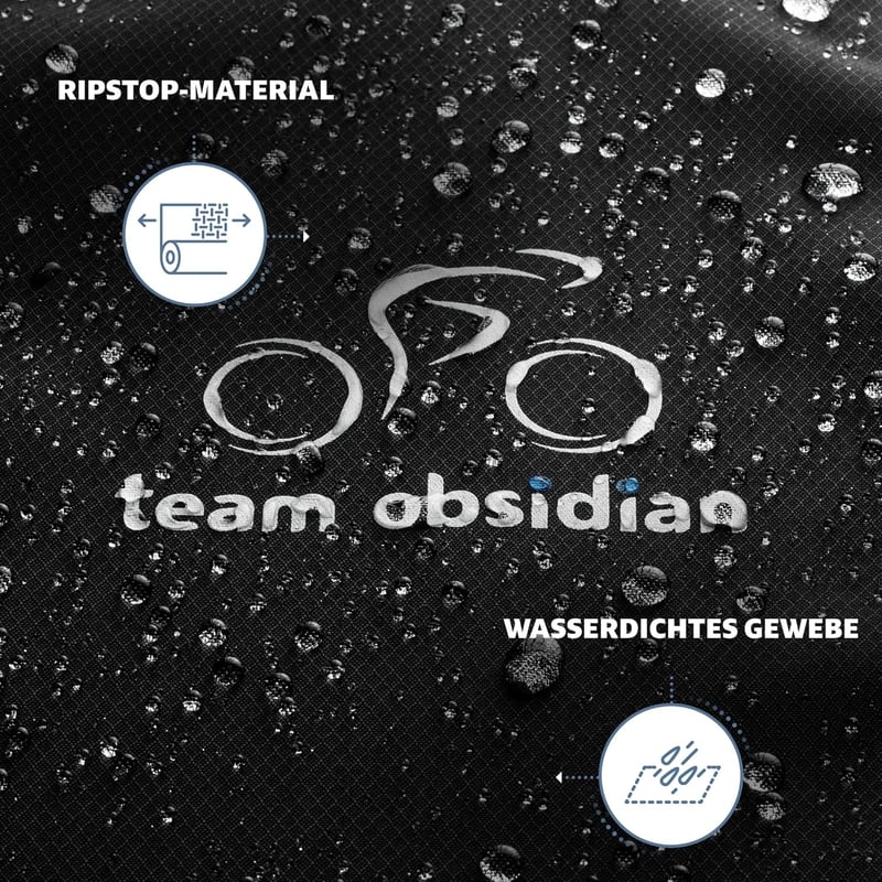 TeamObsidian vízálló kerékpártároló 3 biciklire - strapabíró kültéri védőhuzat