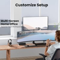 Pro Monitor tartó 2 monitorhoz egymás felett, 24-57 hüvelykes lapos és ívelt képernyőkhöz, 2-27 kg teherbírás karonként, állítható magasság, VES 7