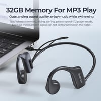 BEARTAIN Csontvezető Bluetooth 5.3 Úszó Fülhallgató IP68 Vízálló MP3 Lejátszóval 7