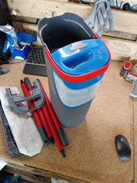 Vileda H2O Mop set za ravno čišćenje s kantom, mikrovlakna, sustav odvajanja čiste i prljave vode, siva - rabljeno 3