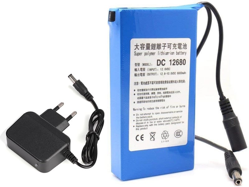 JIAN YA NA 12V 6800mAh DC12680 Hordozható Akkumulátor Videokamerákhoz