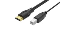 Yinker 3m HDMI KVM Kábel - USB A-B Csatlakozókkal, 4K@60Hz Felbontás, Aranyozott Csatlakozók, PC Kompatibilis, Fekete 3