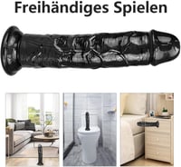Óriási 25cm-es Fekete Realisztikus Dildó Tapadókoronggal - XXL Méretű G-pont és Anális Stimuláló 3