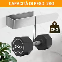 Rozsdamentes Acél Öntapadós Kéztörlő Tartó 37cm, 2 Akasztós, Fürdőszobába és Konyhába 3