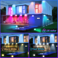 Tubiaz 20W RGB LED reflektor szett, távirányítós, vízálló, kültéri, 4 darabos 3