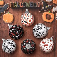 Halloween Függődísz Szett - 16 db Tökös, Pókos, Szellemes Golyó Dekoráció 7