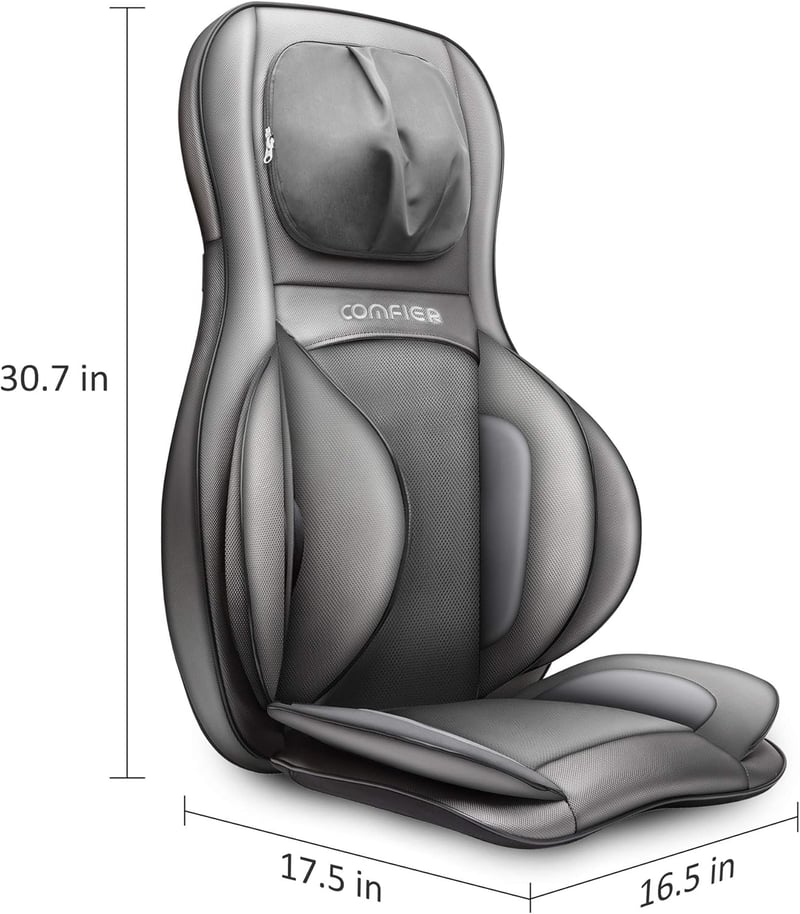 Comfier Shiatsu masszázsülés - Nyak, váll, hát és comb masszírozó, melegítő funkcióval