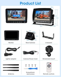Jansite Mágneses Napelemes Tolatókamera 1080P Vezeték Nélküli 9600 mAh Akkumulátorral, 7 Colos Monitorral - Fúrás Nélkül Telepíthető Autóhoz 8