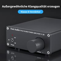 Fosi Audio V1.0B 50W x 2 Mini HiFi sztereó erősítő, TPA3116 chip, 19V tápegységgel 2