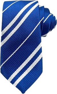 Elegáns kék-fehér csíkos nyakkendő, extra hosszú 150 cm 4