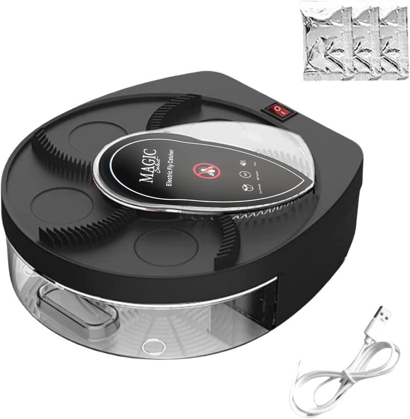 Forgó elektromos légycsapda 360° - Magic Select USB-s rovarcsapda 72 órás akkumulátorral