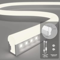KSIBNW 20 méteres hidegfehér LED neonszalag, vízálló, 220V-os, hálószobába, bárba 4