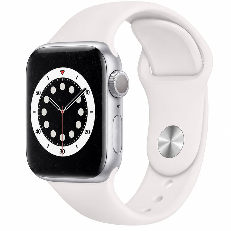 Apple Watch Series 6 GPS + Cellular pametni sat 40 mm srebrni aluminij — minimalne ogrebotine na zaslonu (stanje: vidi 2. sliku)