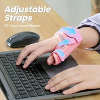 CURECARE 2 az 1-ben hüvelykujj támasz, cserélhető sínek, 3 fokozatú stabilizálás, arthritis és De Quervain kezeléshez, S/M, rózsaszín 4